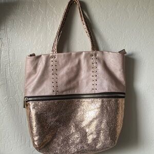 ROSE GOLD ROUND STUD SATCHEL